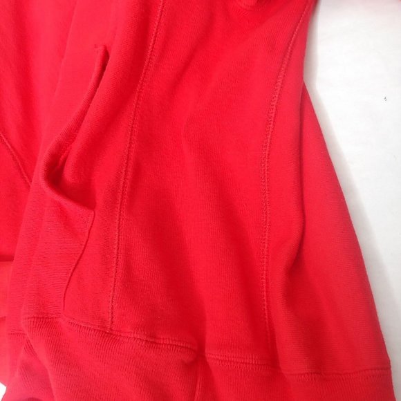 Champion Reverse Weave Mens Small Hooded Sweatshirt Red Heavyweight - Picture 6 of 9
